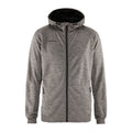 Dark Grey Melange - Front - Craft Mens ADV Unify Full Zip Hooded Jacket
