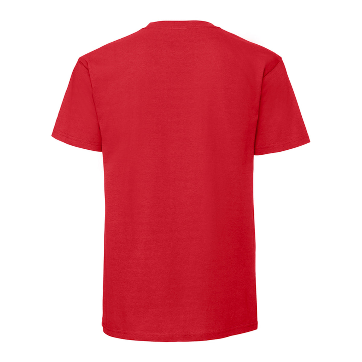 Red - Back - Fruit Of The Loom Mens Iconic Premium Ringspun Cotton T-Shirt