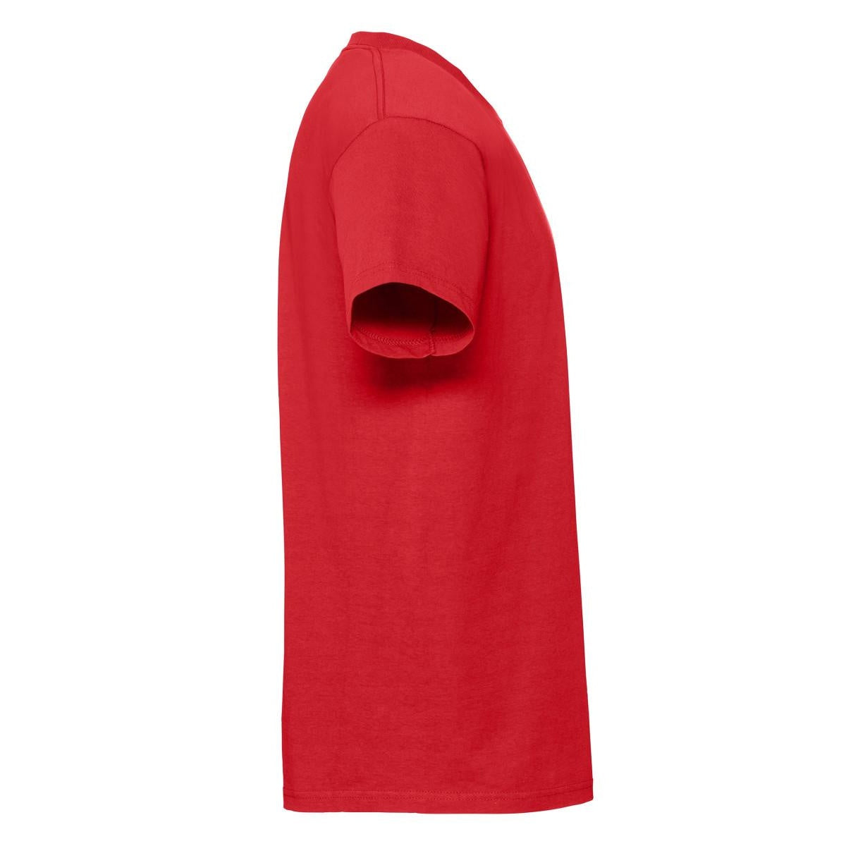 Red - Side - Fruit Of The Loom Mens Iconic Premium Ringspun Cotton T-Shirt
