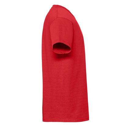 Red - Side - Fruit Of The Loom Mens Iconic Premium Ringspun Cotton T-Shirt