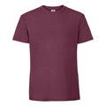 Burgundy - Front - Fruit of the Loom Mens Iconic Premium Ringspun Cotton T-Shirt