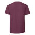 Burgundy - Back - Fruit of the Loom Mens Iconic Premium Ringspun Cotton T-Shirt