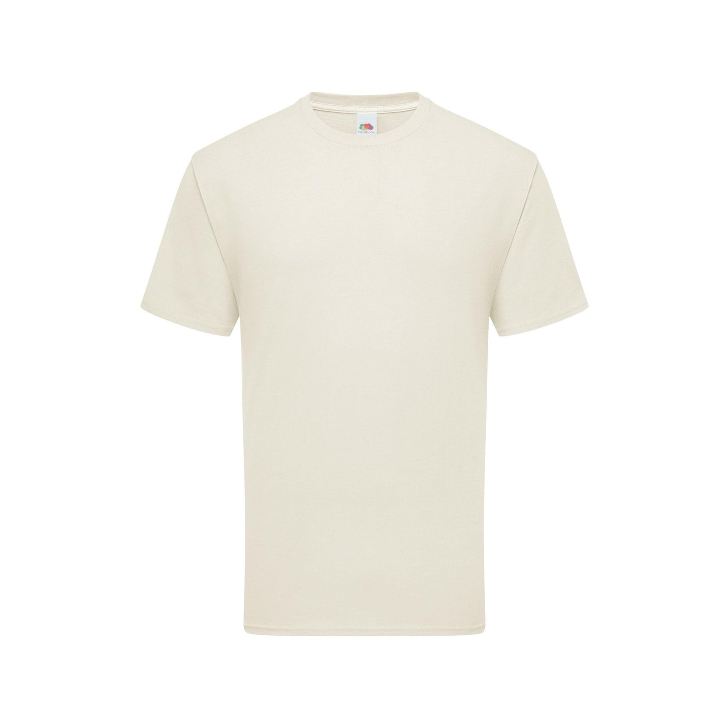 Natural - Front - Fruit Of The Loom Mens Iconic Premium Ringspun Cotton T-Shirt