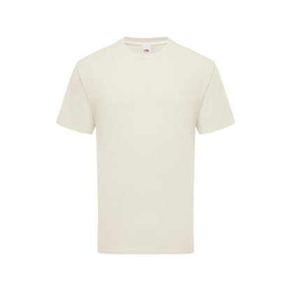 Natural - Front - Fruit Of The Loom Mens Iconic Premium Ringspun Cotton T-Shirt