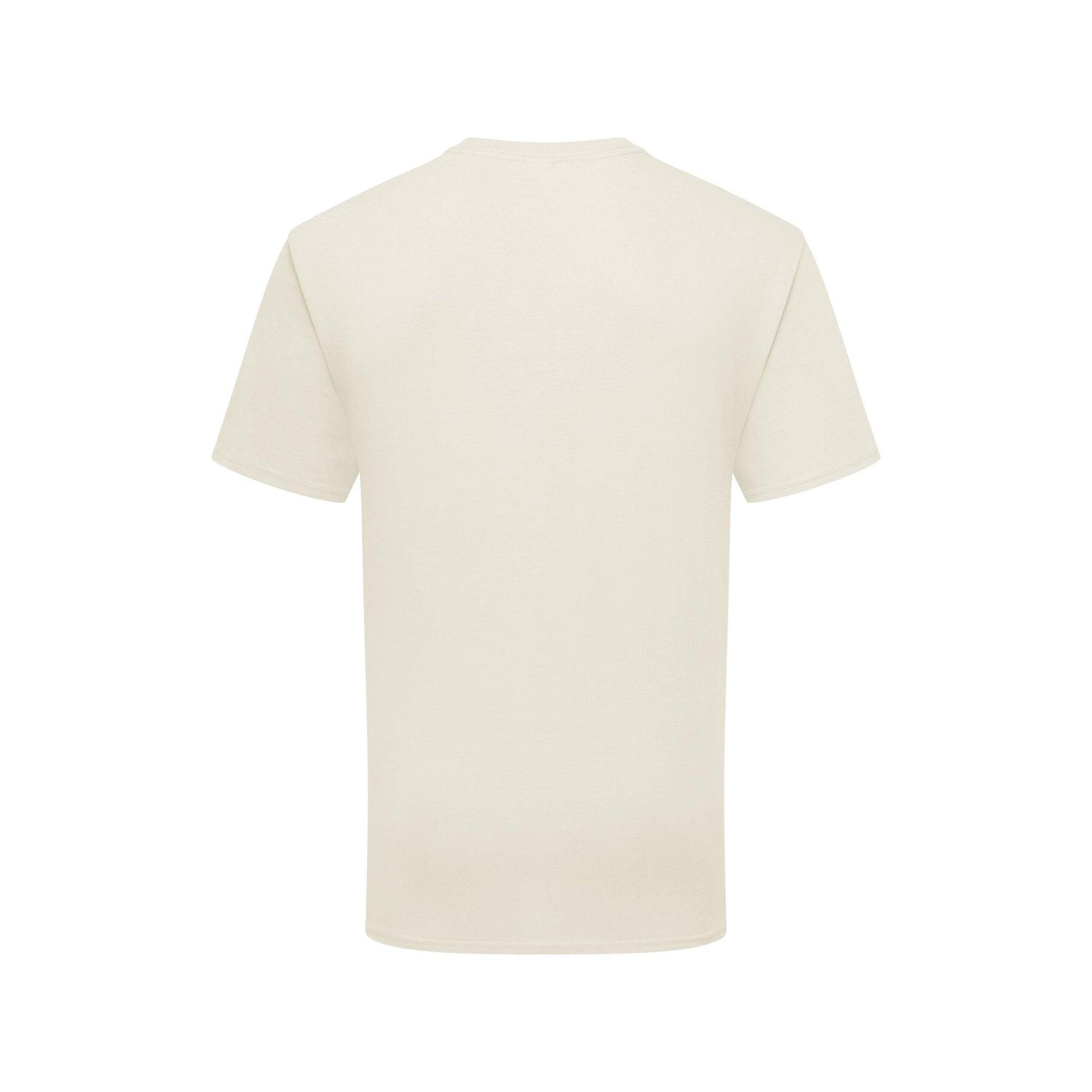 Natural - Back - Fruit Of The Loom Mens Iconic Premium Ringspun Cotton T-Shirt