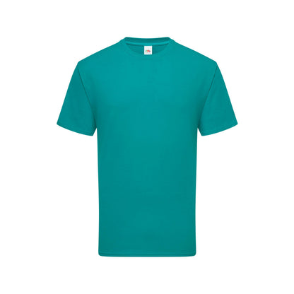 Ocean Teal - Front - Fruit Of The Loom Mens Iconic Premium Ringspun Cotton T-Shirt