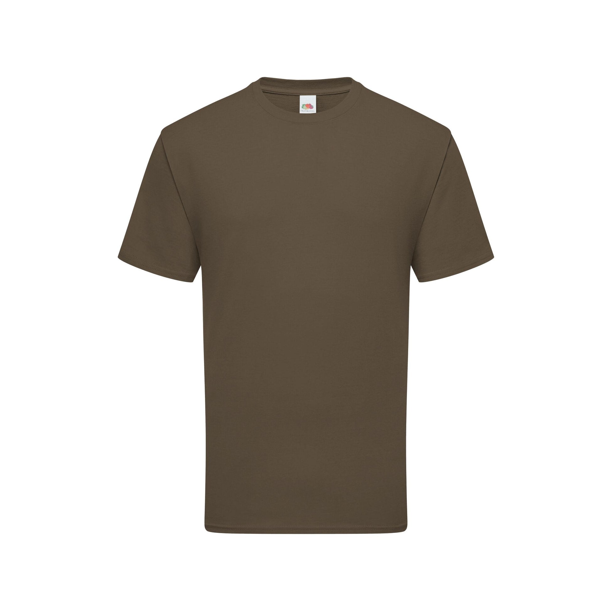 Truffle Brown - Front - Fruit Of The Loom Mens Iconic Premium Ringspun Cotton T-Shirt