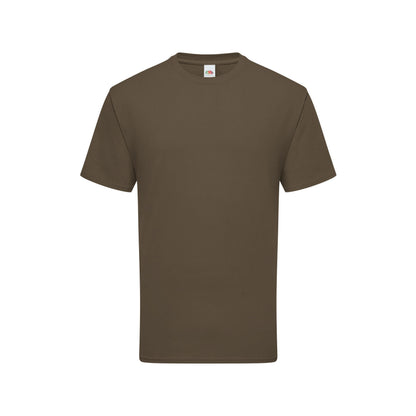 Truffle Brown - Front - Fruit Of The Loom Mens Iconic Premium Ringspun Cotton T-Shirt