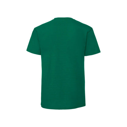 College Green - Back - Fruit Of The Loom Mens Iconic Premium Ringspun Cotton T-Shirt
