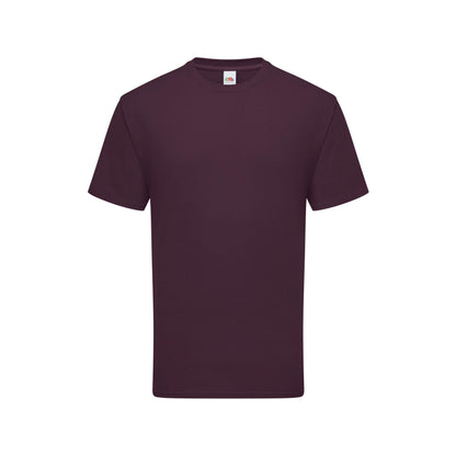 Dark Plum - Front - Fruit Of The Loom Mens Iconic Premium Ringspun Cotton T-Shirt