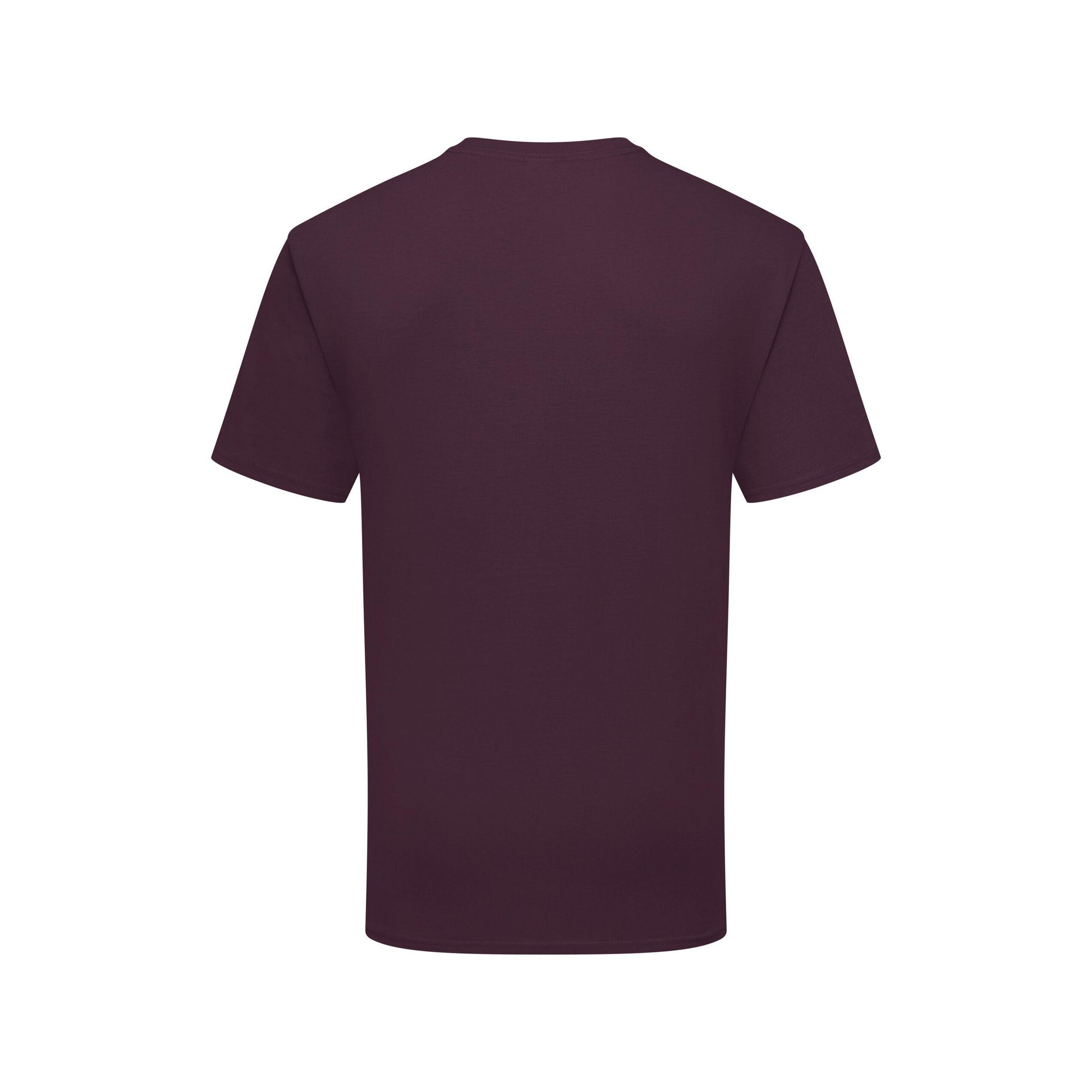 Dark Plum - Back - Fruit Of The Loom Mens Iconic Premium Ringspun Cotton T-Shirt