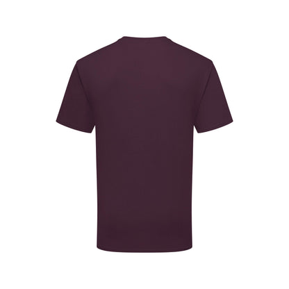 Dark Plum - Back - Fruit Of The Loom Mens Iconic Premium Ringspun Cotton T-Shirt