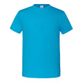 Azure Blue - Front - Fruit of the Loom Mens Iconic Premium Ringspun Cotton T-Shirt