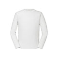 White - Front - Fruit of the Loom Mens Iconic Premium Long-Sleeved T-Shirt