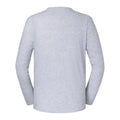 Heather Grey - Back - Fruit of the Loom Mens Iconic Premium Long-Sleeved T-Shirt