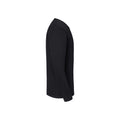 Black - Side - Fruit of the Loom Mens Iconic Premium Long-Sleeved T-Shirt