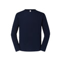 Deep Navy - Front - Fruit of the Loom Mens Iconic Premium Long-Sleeved T-Shirt