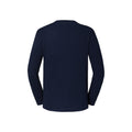 Deep Navy - Back - Fruit of the Loom Mens Iconic Premium Long-Sleeved T-Shirt