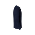 Deep Navy - Side - Fruit of the Loom Mens Iconic Premium Long-Sleeved T-Shirt