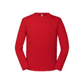 Red - Front - Fruit of the Loom Mens Iconic Premium Long-Sleeved T-Shirt