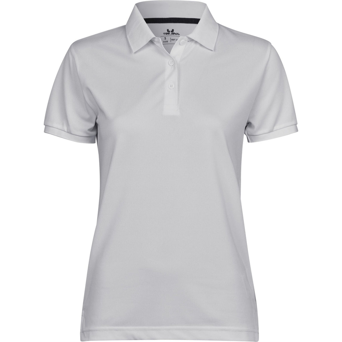 White - Front - Tee Jay Womens-Ladies Club Polo Shirt