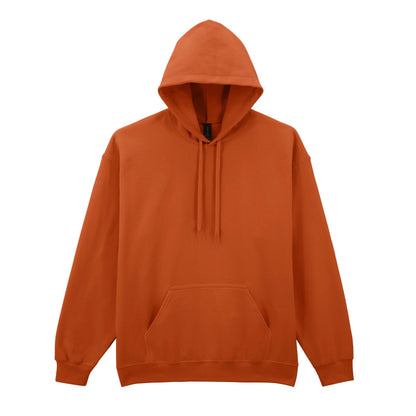 T Orange - Front - Gildan Unisex Adult Softstyle Fleece Midweight Hoodie