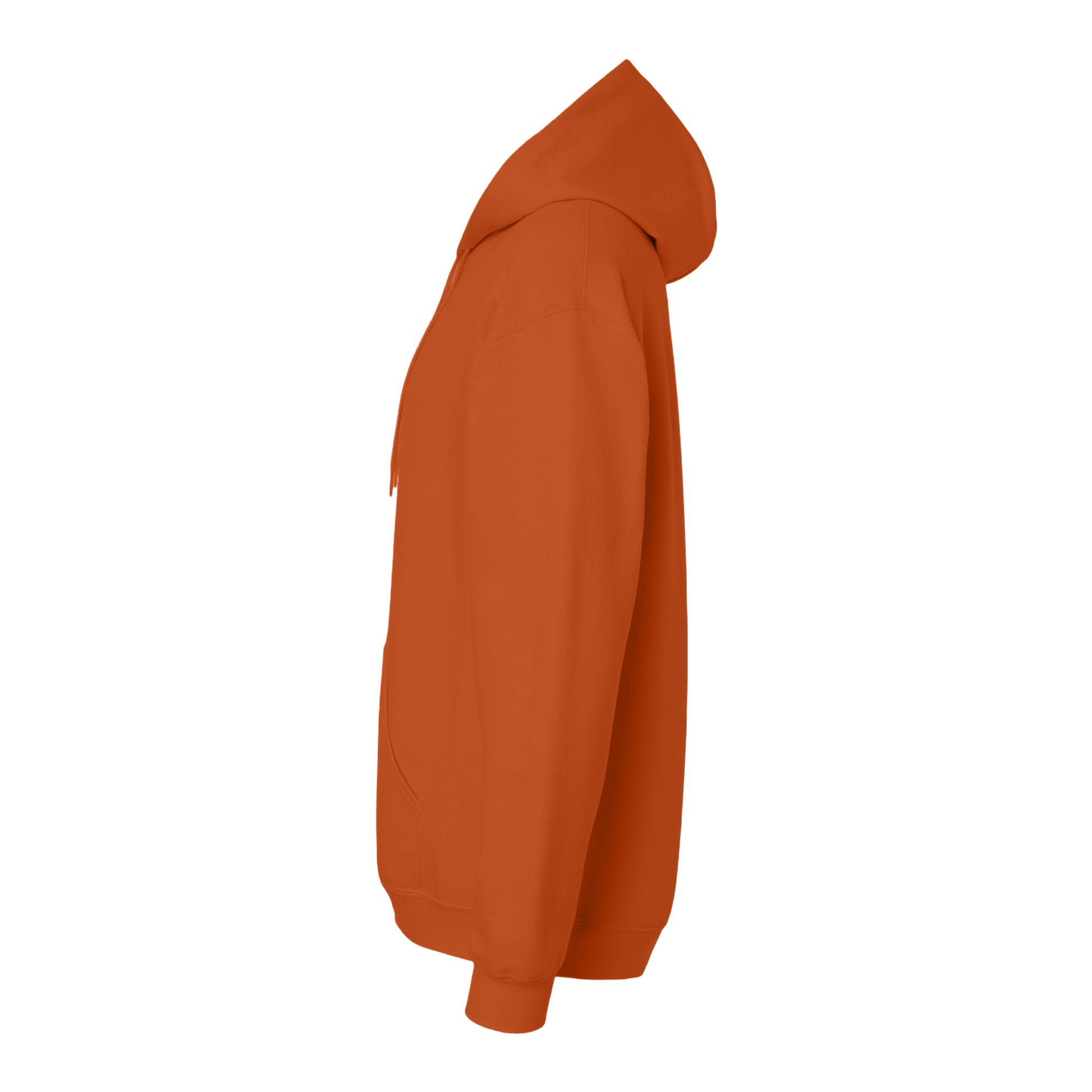 T Orange - Side - Gildan Unisex Adult Softstyle Fleece Midweight Hoodie
