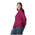 Maroon - Side - Gildan Unisex Adult Softstyle Fleece Midweight Hoodie