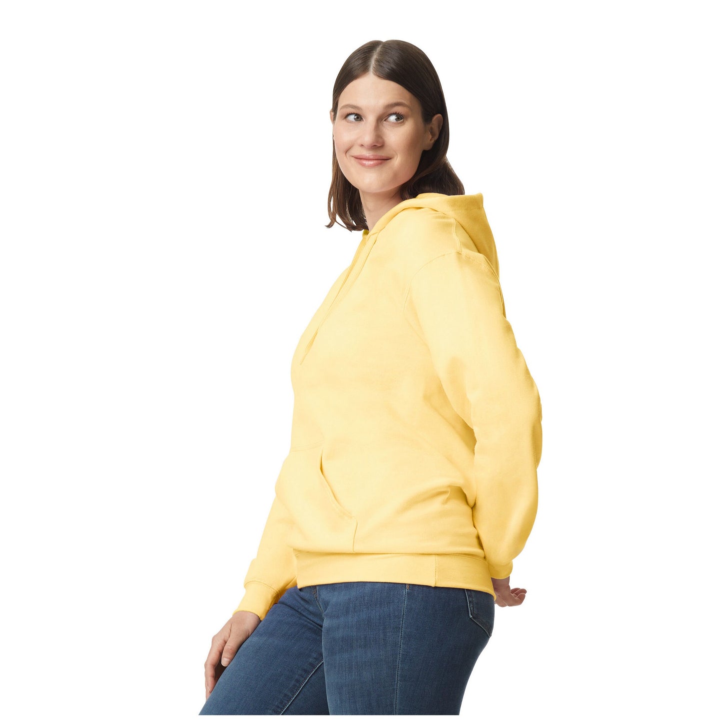 Yellow Haze - Side - Gildan Unisex Adult Softstyle Fleece Midweight Hoodie
