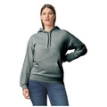 Dark Heather - Front - Gildan Unisex Adult Softstyle Fleece Midweight Hoodie