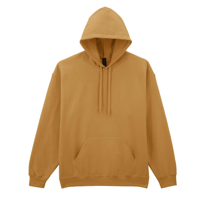 Mustard - Front - Gildan Unisex Adult Softstyle Fleece Midweight Hoodie