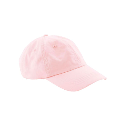 Powder Pink - Front - Beechfield Organic Cotton Panelled Baseball Cap