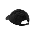 Black - Back - Beechfield Organic Cotton Panelled Baseball Cap