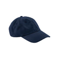 Navy Blue - Front - Beechfield Organic Cotton Panelled Baseball Cap