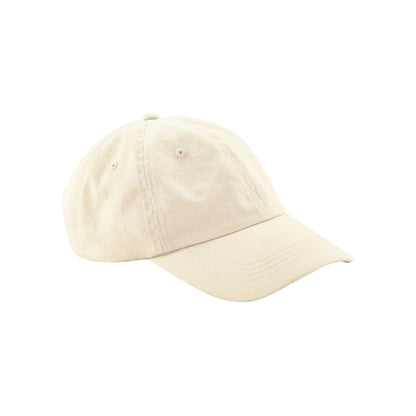 Natural - Front - Beechfield Organic Cotton Panelled Baseball Cap