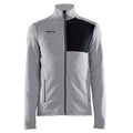 Grey Melange-Black - Front - Craft Mens ADV Explore Fleece Heavy Jacket