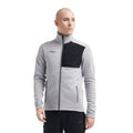 Grey Melange-Black - Pack Shot - Craft Mens ADV Explore Fleece Heavy Jacket