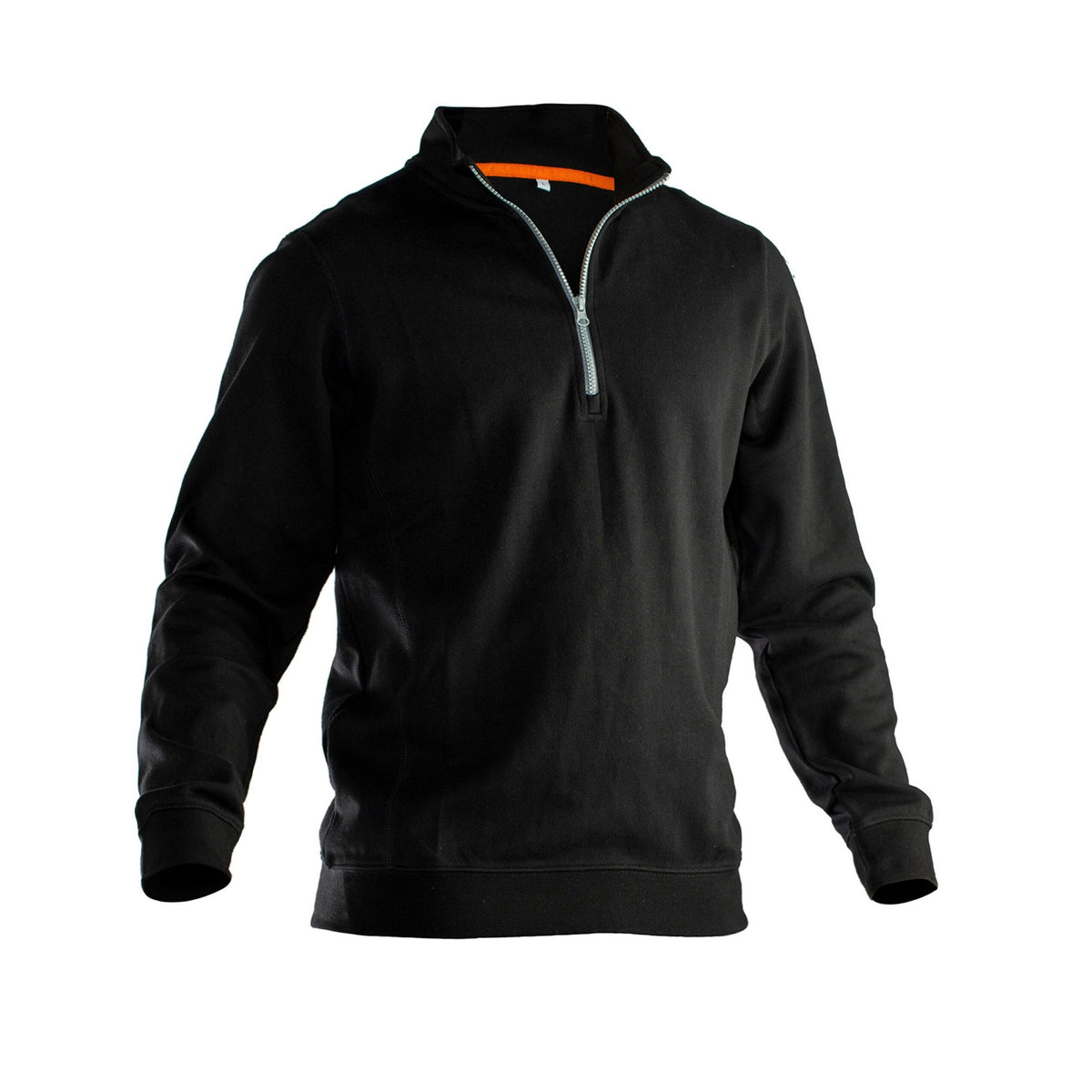 Black - Front - Jobman Mens Half Zip Sweatshirt