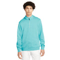 Ocean Bliss-Baltic Blue-Brushed Silver - Front - Nike Mens Dri-FIT Golf Hoodie