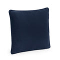 Natural-French Navy - Front - Westford Mill Fairtrade Cotton Piped Cushion Cover