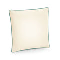 Natural-Sage Green - Back - Westford Mill Fairtrade Cotton Piped Cushion Cover