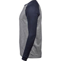 Grey-Navy - Lifestyle - Tee Jay Mens Heather Baseball T-Shirt