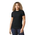 Pitch Black - Front - Gildan Womens-Ladies CVC T-Shirt