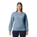 Stone Blue - Front - Gildan Unisex Adult Softstyle Fleece Midweight Pullover