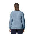 Stone Blue - Back - Gildan Unisex Adult Softstyle Fleece Midweight Pullover