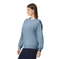 Stone Blue - Side - Gildan Unisex Adult Softstyle Fleece Midweight Pullover