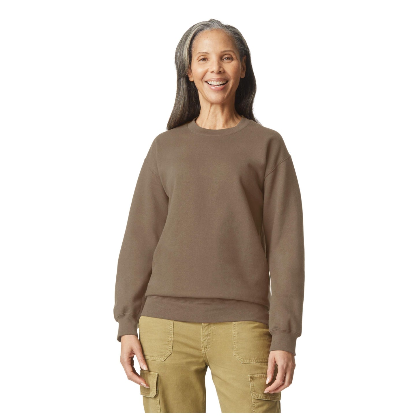 Brown Savana - Back - Gildan Unisex Adult Softstyle Fleece Midweight Pullover