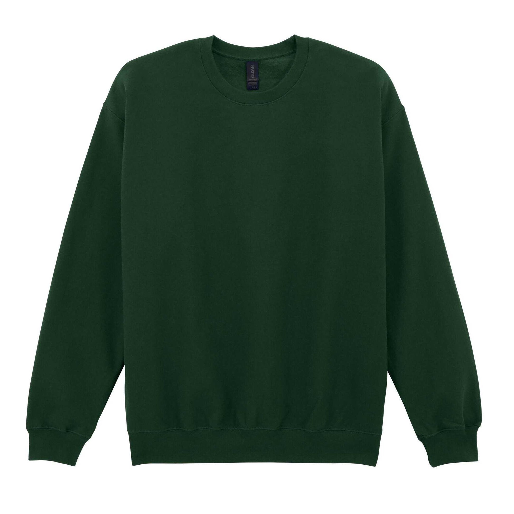 Forest Green - Back - Gildan Unisex Adult Softstyle Fleece Midweight Pullover