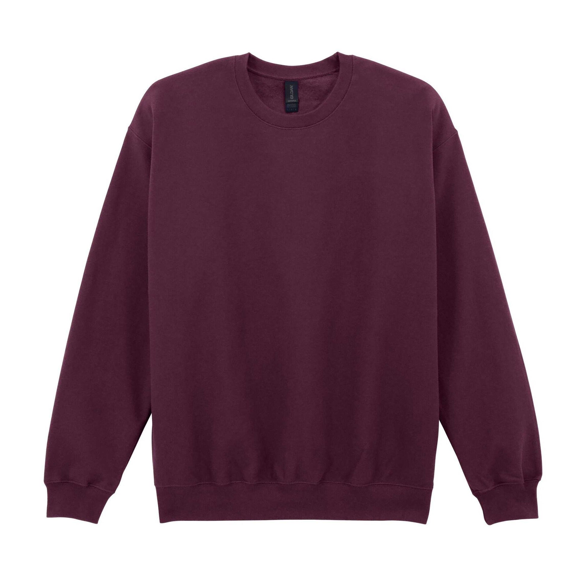 Maroon - Back - Gildan Unisex Adult Softstyle Fleece Midweight Pullover
