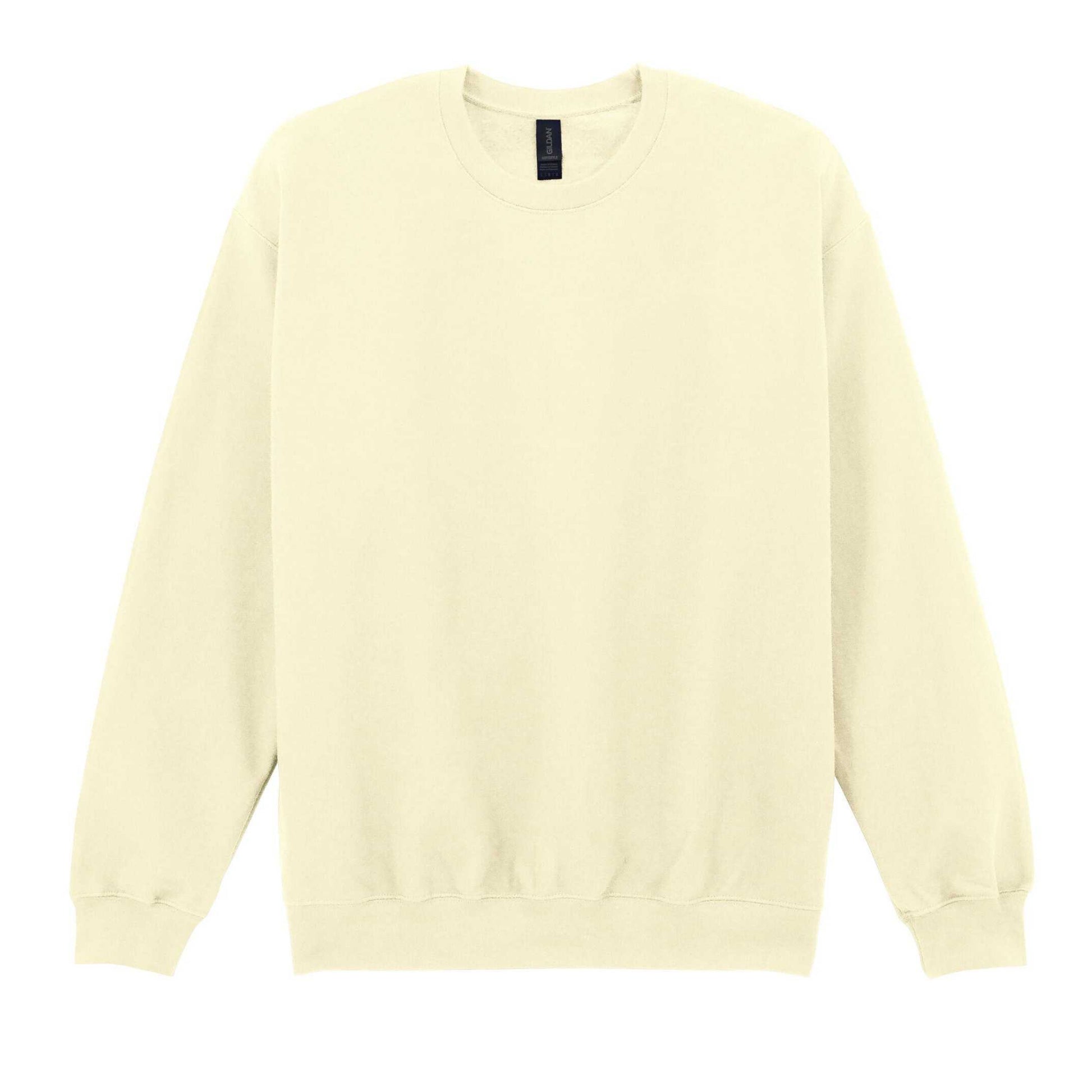 Off White - Back - Gildan Unisex Adult Softstyle Fleece Midweight Pullover